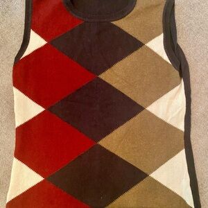 Argyle Sleeveless Sweater Vest
